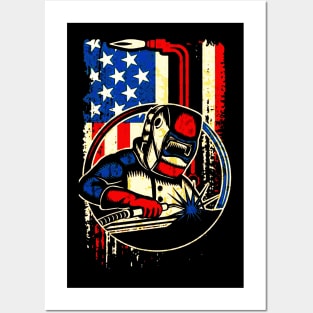 Weld Vintage American Flag Welding Posters and Art